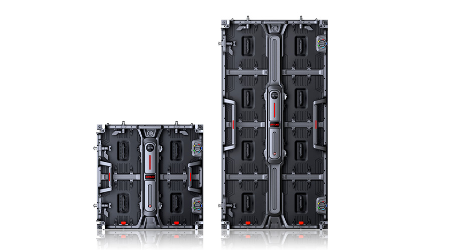 Detalle acceso frontal mantenimiento panel LED alquiler Serie R