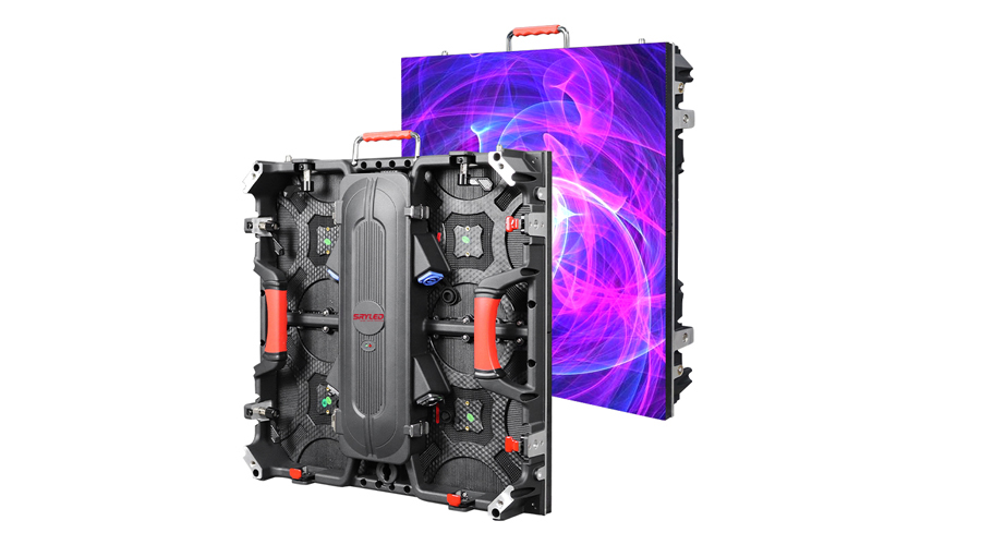 Panel LED outdoor P3.91 500x500mm vista frontal Serie RAX SRYLED
