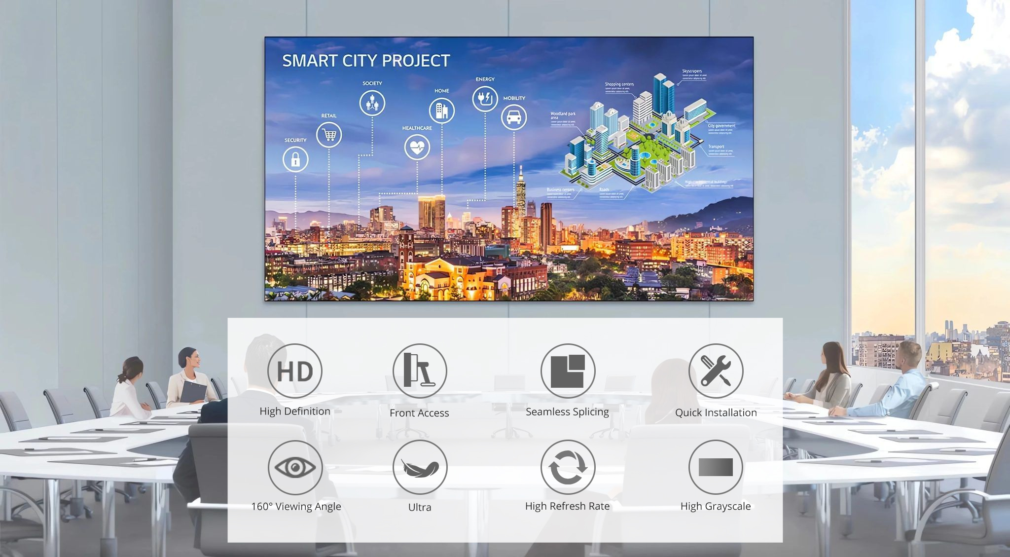 Pantalla LED HD Serie W3 videowall corporativo