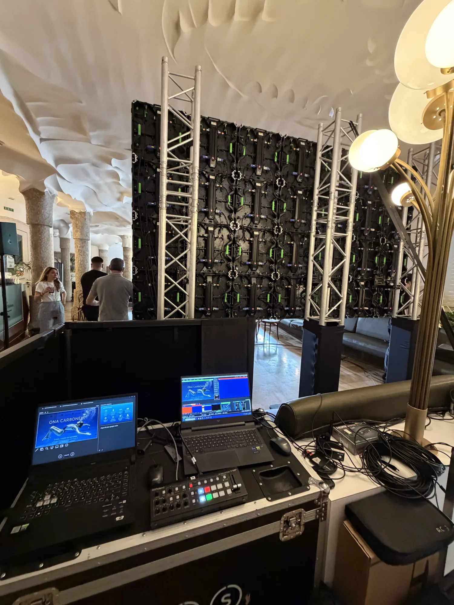 Instalación técnica del LED wall